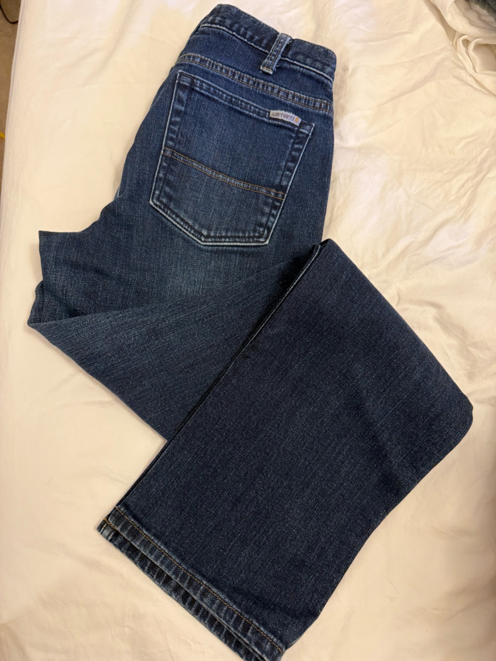 Carhartt Women's Straight Leg Jeans in Dark Blue Indigo